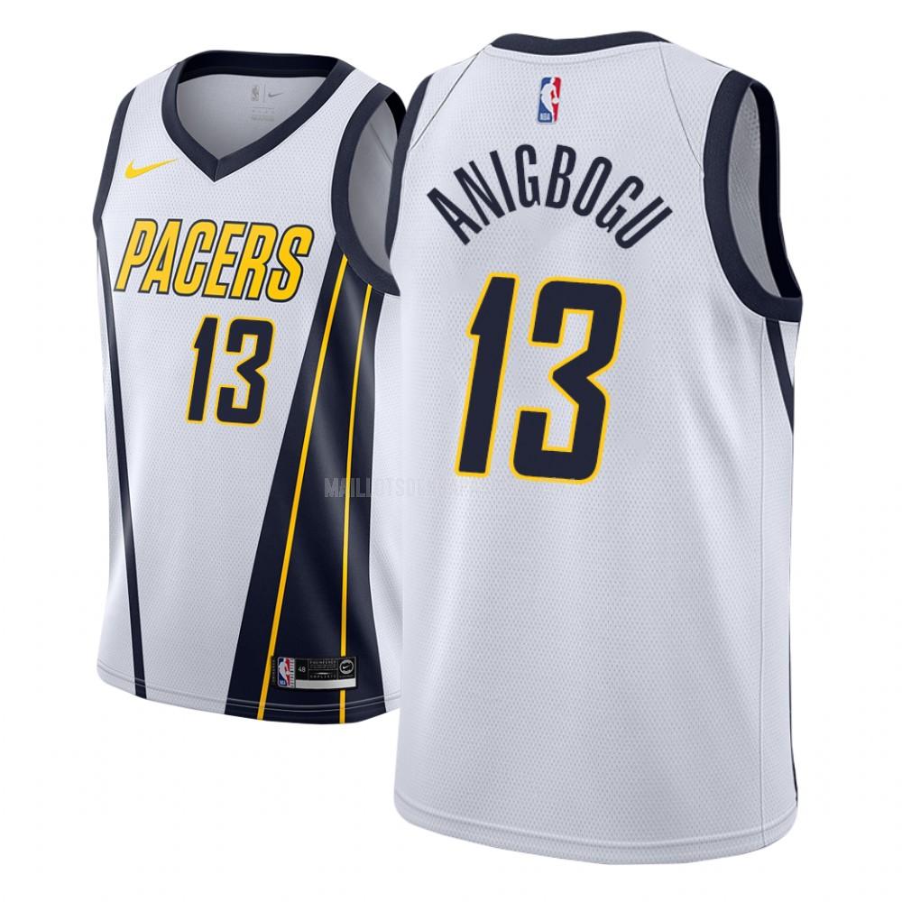maillot nba homme de indiana pacers ike anigbogu 13 blanc earned version