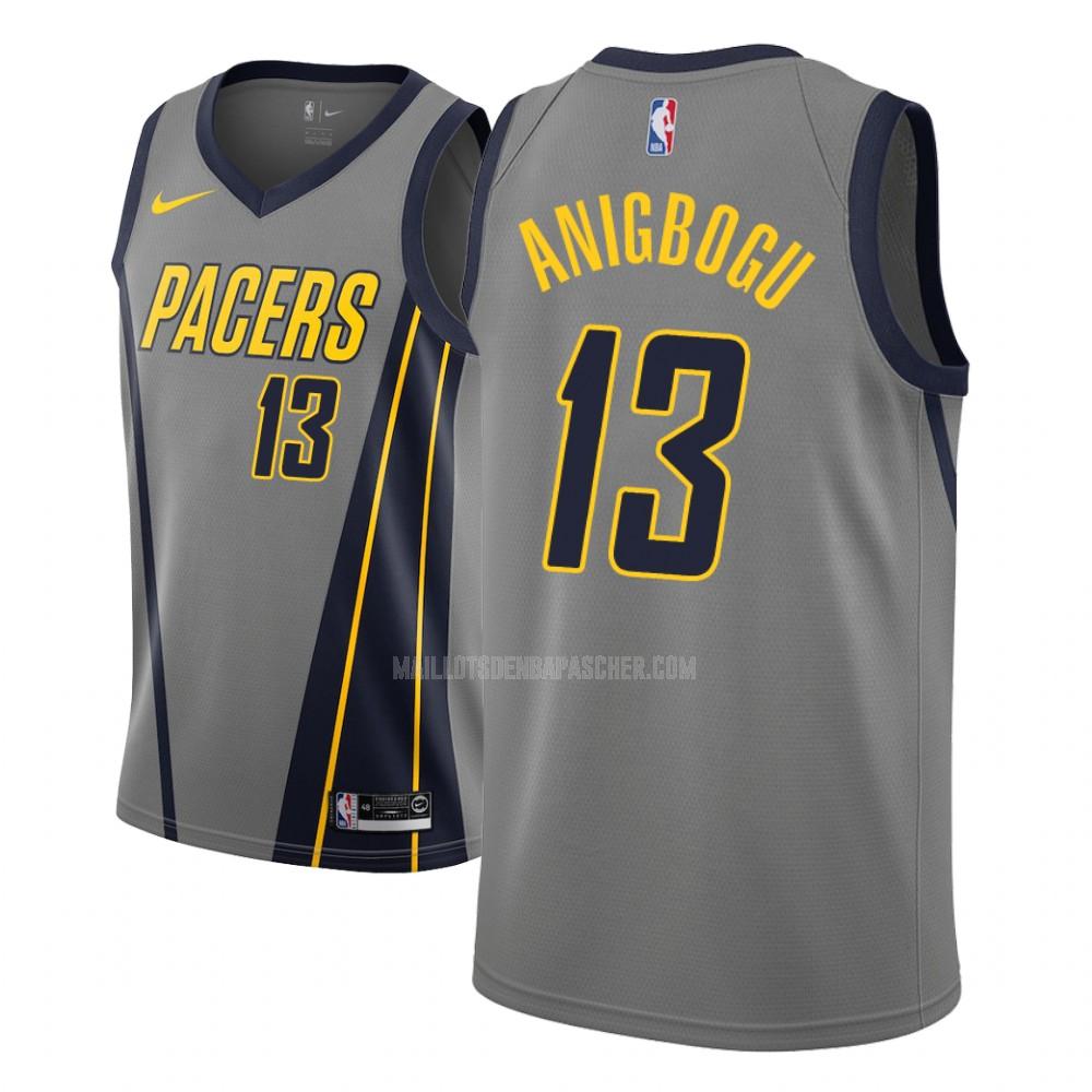 maillot nba homme de indiana pacers ike anigbogu 13 gris city edition