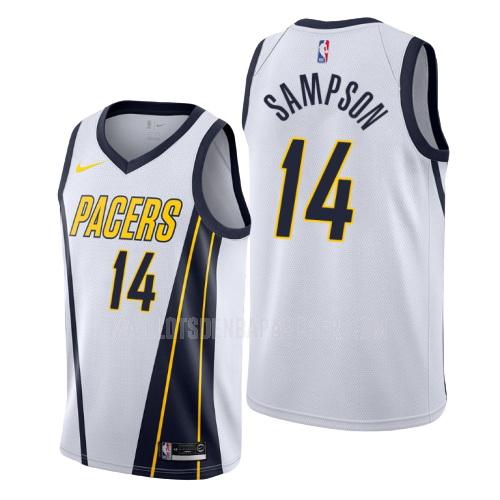 maillot nba homme de indiana pacers jakarr sampson 14 blanc earned version