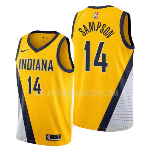 maillot nba homme de indiana pacers jakarr sampson 14 jaune statement 2019-20