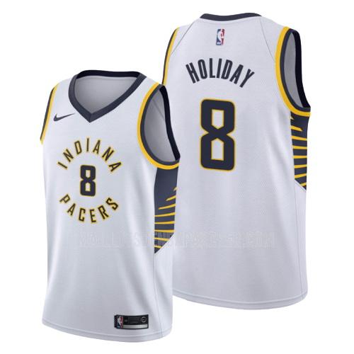 maillot nba homme de indiana pacers justin holiday 8 blanc association
