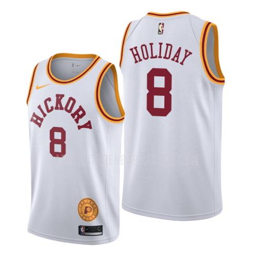 maillot nba homme de indiana pacers justin holiday 8 blanc classique edition 2019-20