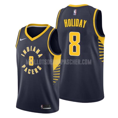 maillot nba homme de indiana pacers justin holiday 8 bleu marin icon