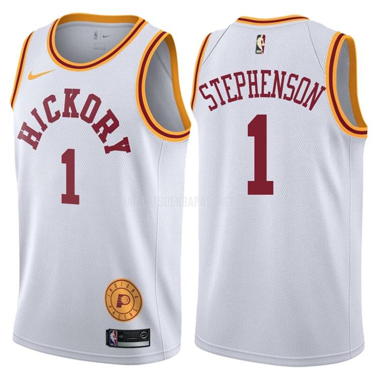 maillot nba homme de indiana pacers lance stephenson 1 blanc hardwood classic 2017-18