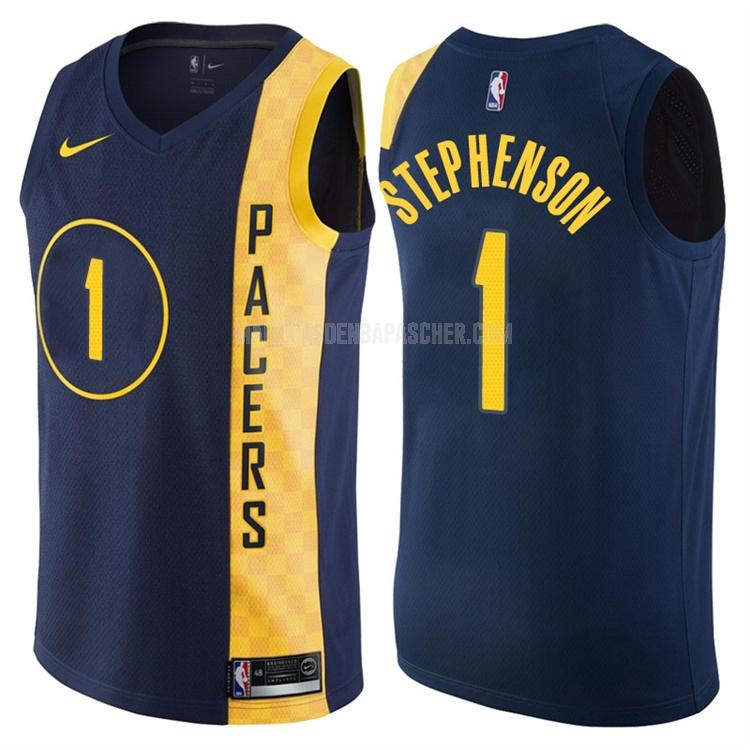 maillot nba homme de indiana pacers lance stephenson 1 bleu marin city edition