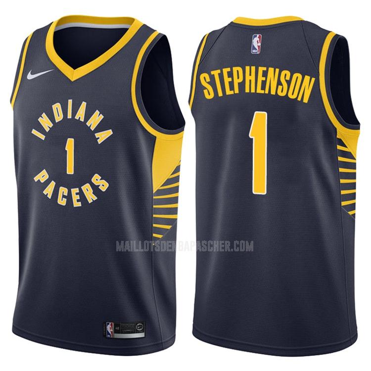 maillot nba homme de indiana pacers lance stephenson 1 bleu marin icon 2017-18