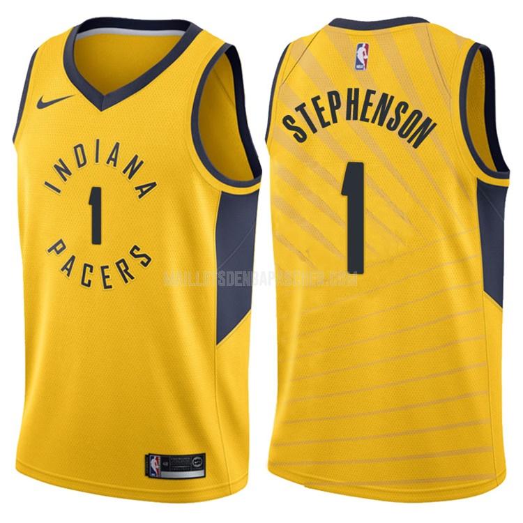 maillot nba homme de indiana pacers lance stephenson 1 jaune statement