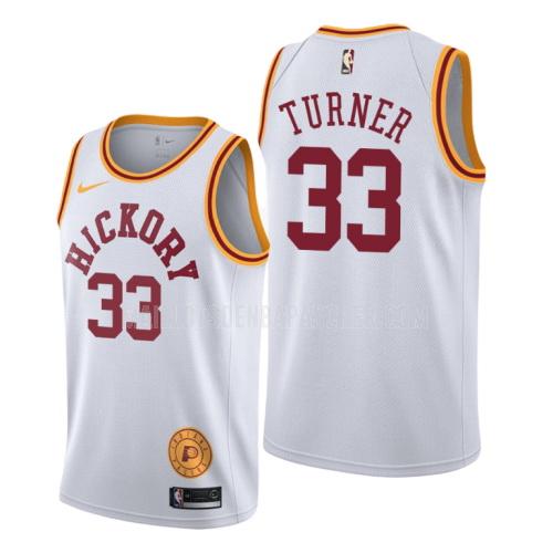 maillot nba homme de indiana pacers myles turner 33 blanc classique edition 2019-20