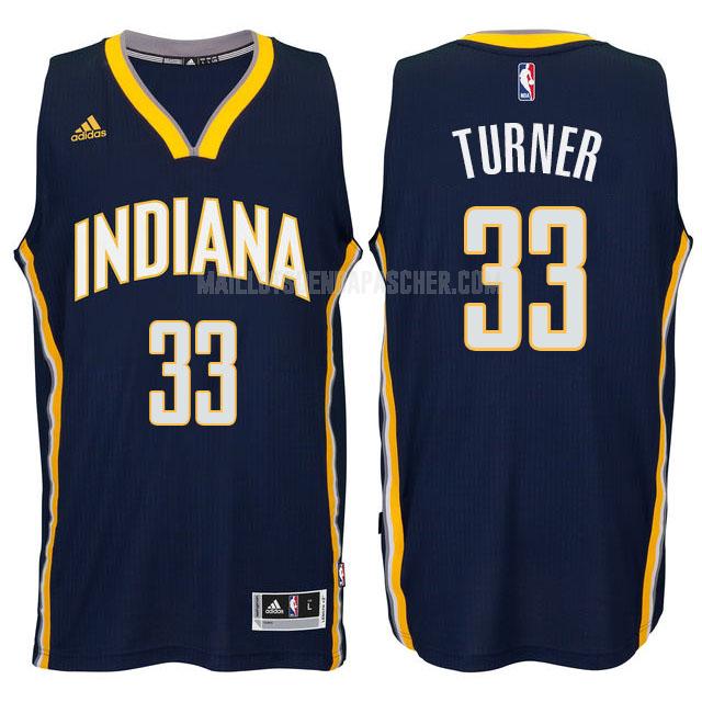 maillot nba homme de indiana pacers myles turner 33 bleu marin swingman 2015