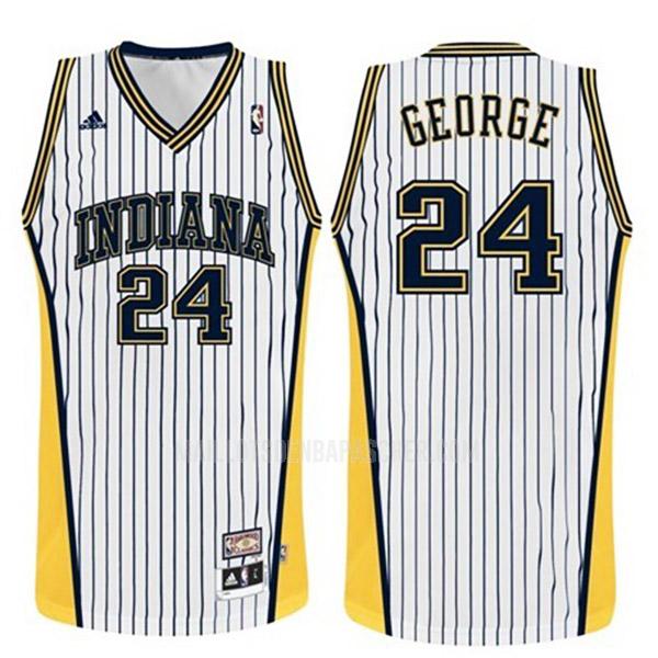 maillot nba homme de indiana pacers paul george 24 blanc hardwood classic