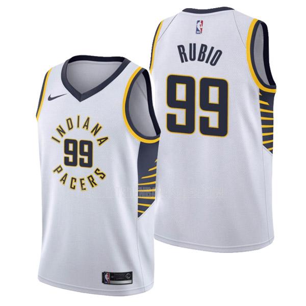 maillot nba homme de indiana pacers ricky rubio 99 blanc association edition 2022