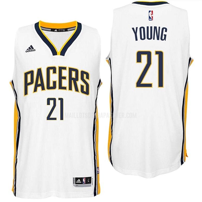 maillot nba homme de indiana pacers thaddeus young 21 blanc home