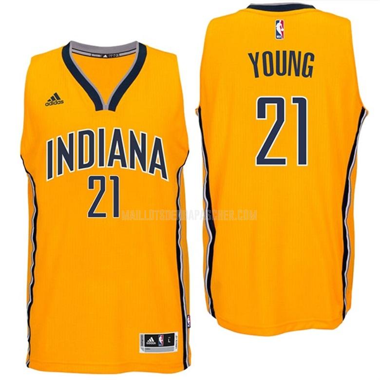 maillot nba homme de indiana pacers thaddeus young 21 jaune alterner
