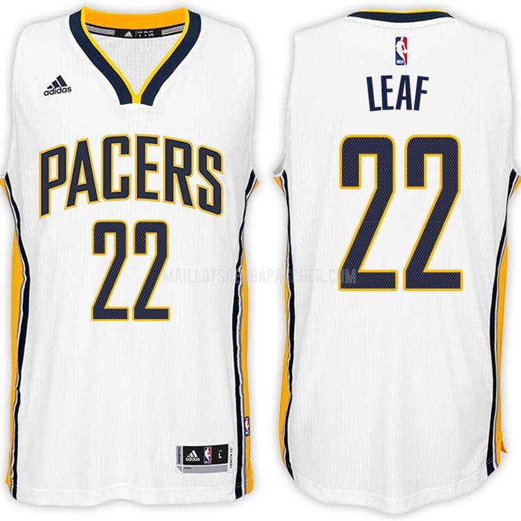 maillot nba homme de indiana pacers tj leaf 22 blanc home
