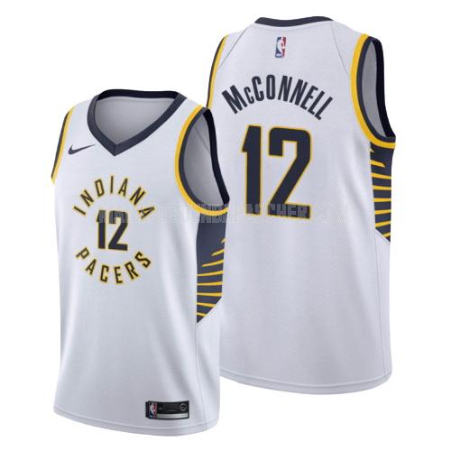 maillot nba homme de indiana pacers tj mcconnell 9 blanc association