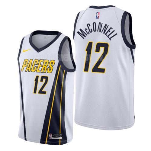 maillot nba homme de indiana pacers tj mcconnell 9 blanc earned version
