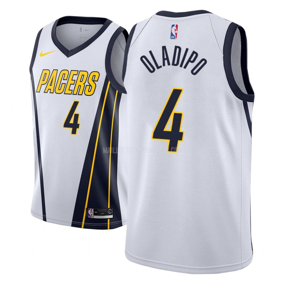 maillot nba homme de indiana pacers victor oladipo 4 blanc earned version
