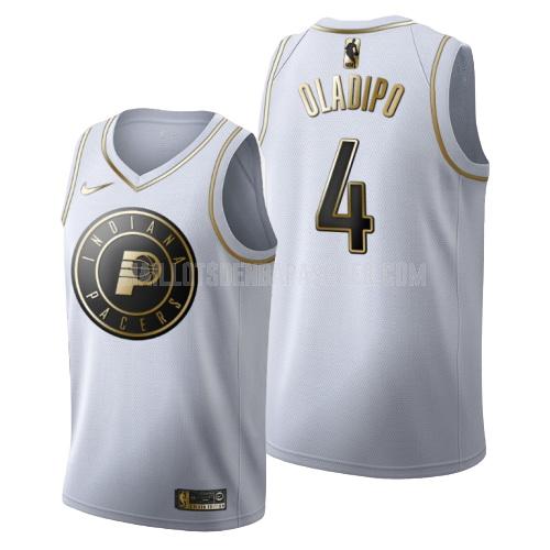 maillot nba homme de indiana pacers victor oladipo 4 blanc or version