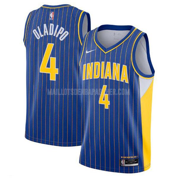 maillot nba homme de indiana pacers victor oladipo 4 bleu city edition 2020-21