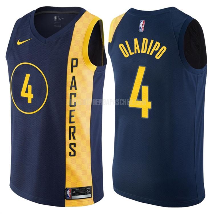 maillot nba homme de indiana pacers victor oladipo 4 bleu marin city edition