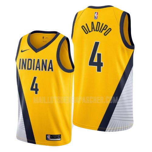 maillot nba homme de indiana pacers victor oladipo 4 jaune statement 2019-20