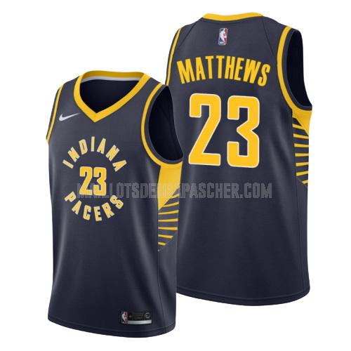 maillot nba homme de indiana pacers wesley matthews 23 bleu marin icon