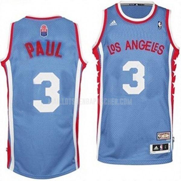 maillot nba homme de los angeles clippers chris paul 3 bleu hardwood classic