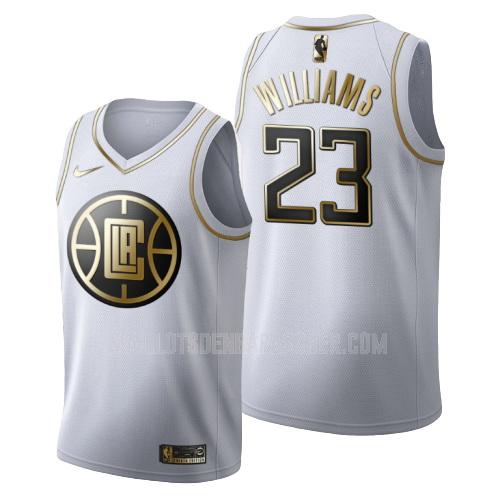 maillot nba homme de los angeles clippers lou williams 23 blanc or version
