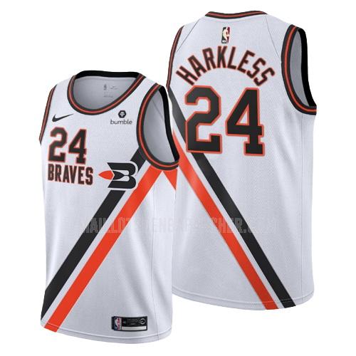 maillot nba homme de los angeles clippers maurice harkless 8 blanc hardwood classics