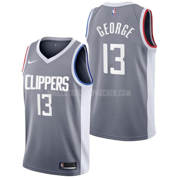 maillot nba homme de los angeles clippers paul george 13 gris earned edition 2022