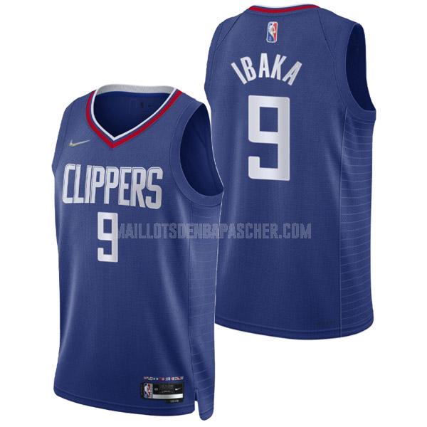 maillot nba homme de los angeles clippers serge ibaka 9 bleu 75 anniversaire icon edition 2021-22