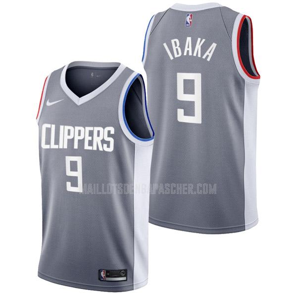 maillot nba homme de los angeles clippers serge ibaka 9 gris earned edition 2022