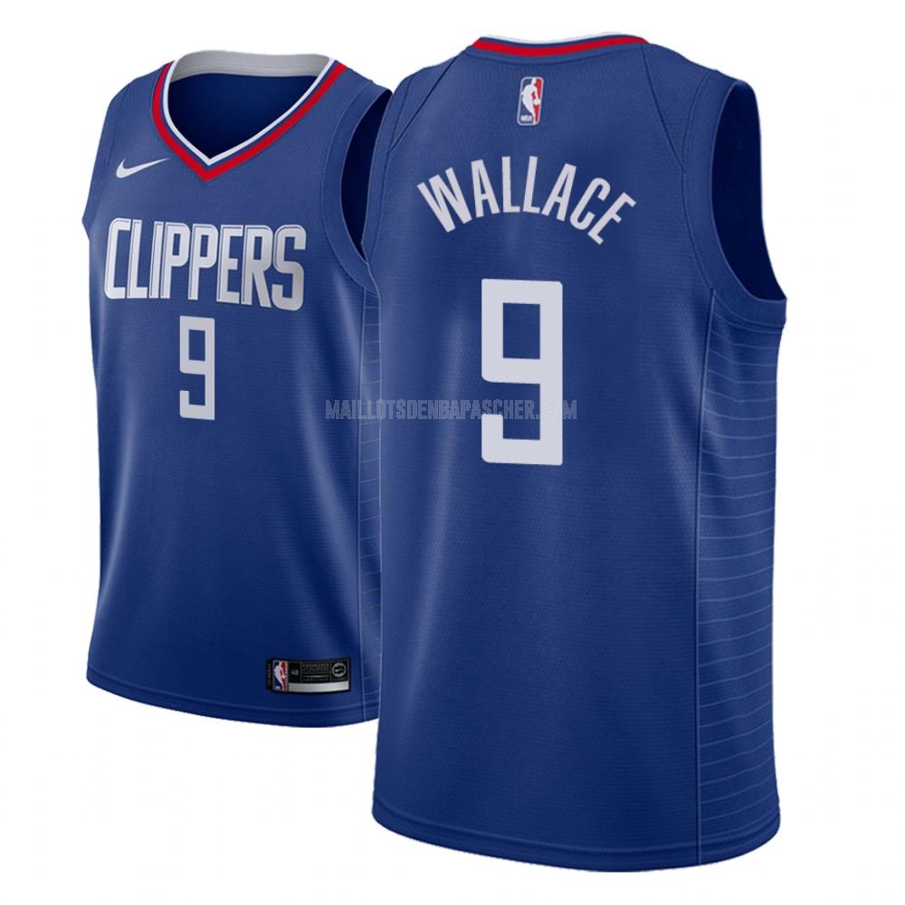 maillot nba homme de los angeles clippers tyrone wallace 9 bleu icon