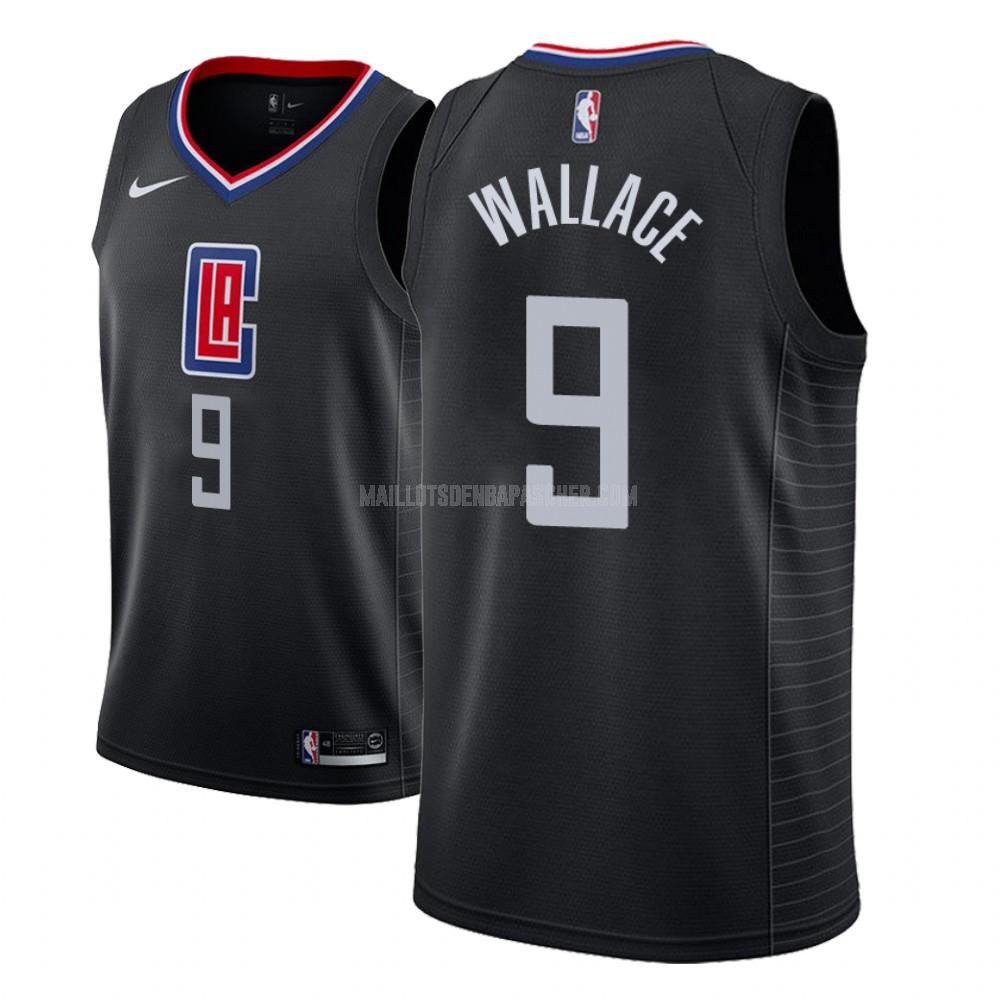 maillot nba homme de los angeles clippers tyrone wallace 9 noir statement