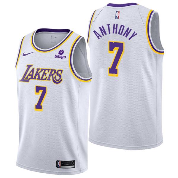 maillot nba homme de los angeles lakers carmelo anthony 7 blanc association edition