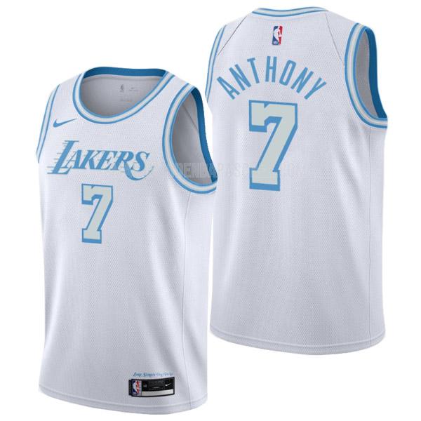 maillot nba homme de los angeles lakers carmelo anthony 7 blanc city edition