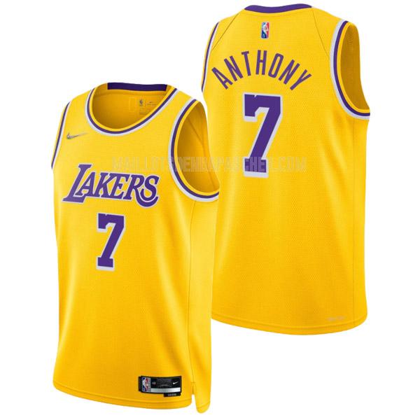 maillot nba homme de los angeles lakers carmelo anthony 7 jaune 75 anniversaire icon edition 2021-22