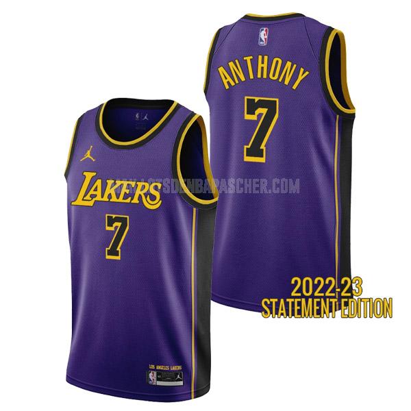 maillot nba homme de los angeles lakers carmelo anthony 7 violet statement edition 2022-23