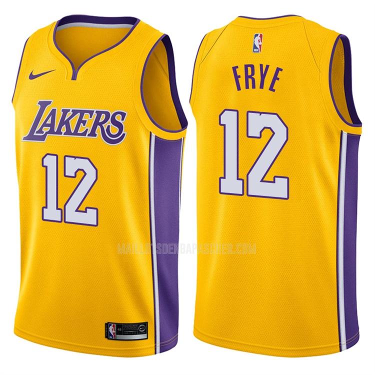 maillot nba homme de los angeles lakers channing frye 12 jaune icon