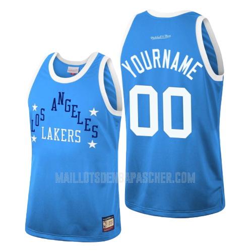 maillot nba homme de los angeles lakers custom bleu hardwood classics