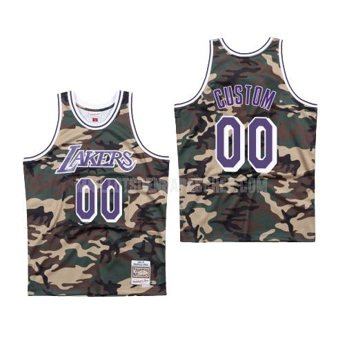 maillot nba homme de los angeles lakers custom camouflage bosco