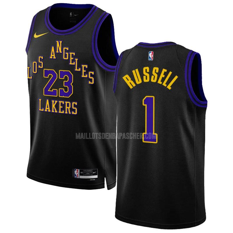 maillot nba homme de los angeles lakers d'angelo russell 1 noir city edition 2023-24