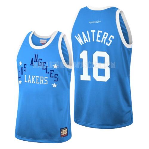 maillot nba homme de los angeles lakers dion waiters 18 bleu hardwood classics