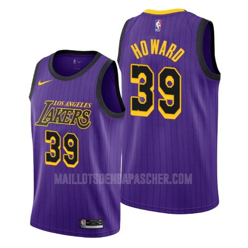 maillot nba homme de los angeles lakers dwight howard 39 violet city edition