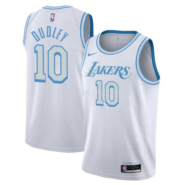 maillot nba homme de los angeles lakers jared dudley 10 blanc city edition 2020-21