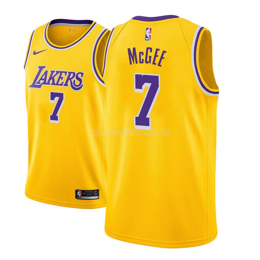 maillot nba homme de los angeles lakers javale mcgee 7 jaune icon