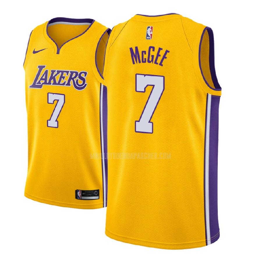 maillot nba homme de los angeles lakers javale mcgee 7 jaune icon 2018-19