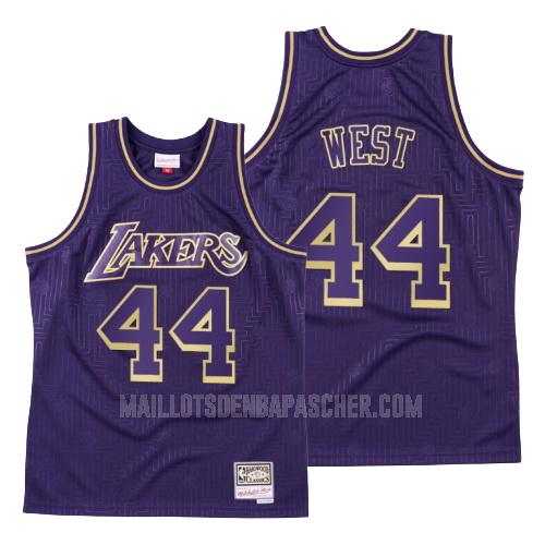 maillot nba homme de los angeles lakers jerry west 44 violet throwback 2020