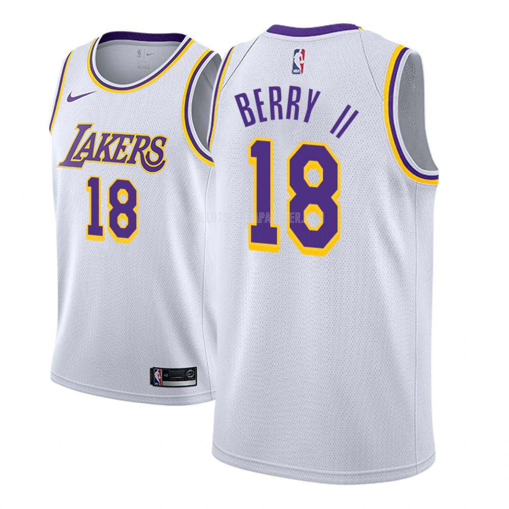 maillot nba homme de los angeles lakers joel berry ii 18 blanc association