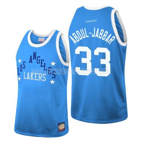 maillot nba homme de los angeles lakers kareem abdul-jabbar 33 bleu hardwood classics